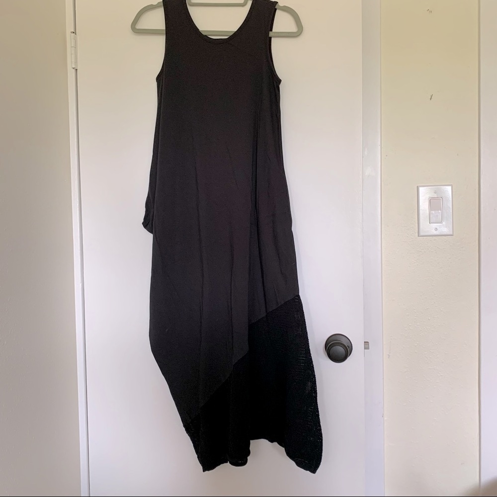 Planet black sleeveless cotton dress